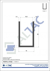 PERFIL N&deg;382 U 15x25x1,5